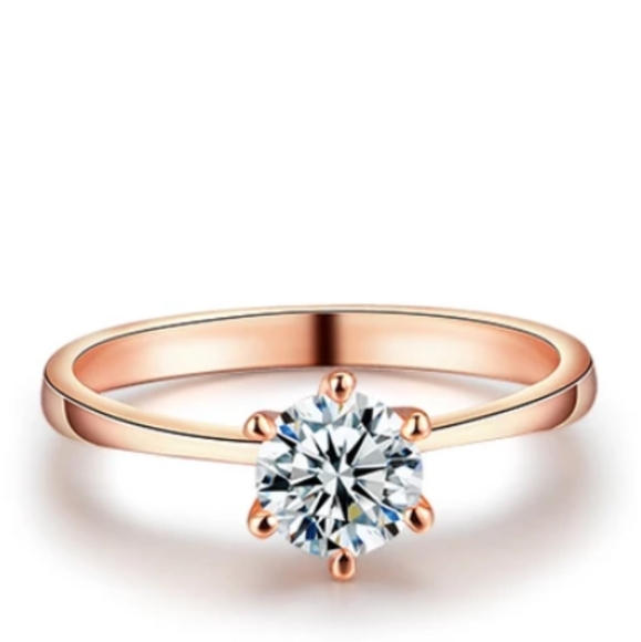 NEW Rose Gold 1 Carat Solitaire Engagement Ring - Picture 4 of 7